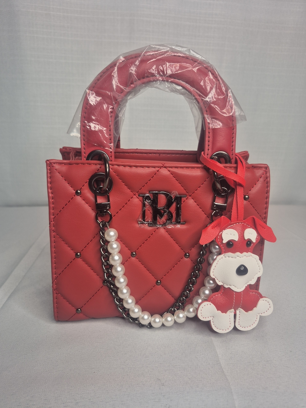 Badgley Mischka Red Handbag NWT - Picture 3 of 15